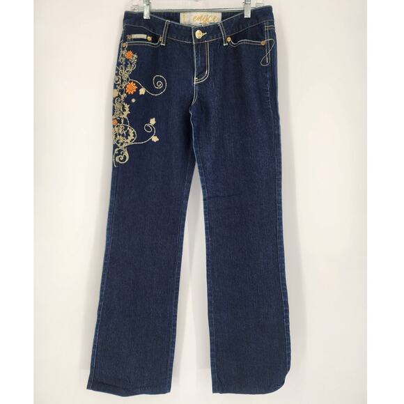Y2K Enyce Dark Wash Embroidered Denim Jeans Women’s Size 11 - Picture 14 of 14